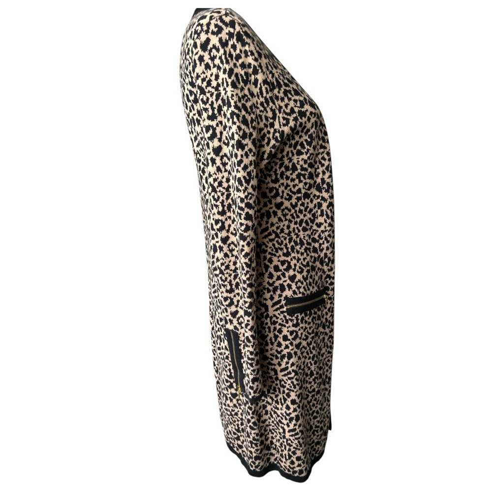 Rafaella Cheetah Print Cardigan with Black Trim - Picture 4 of 5